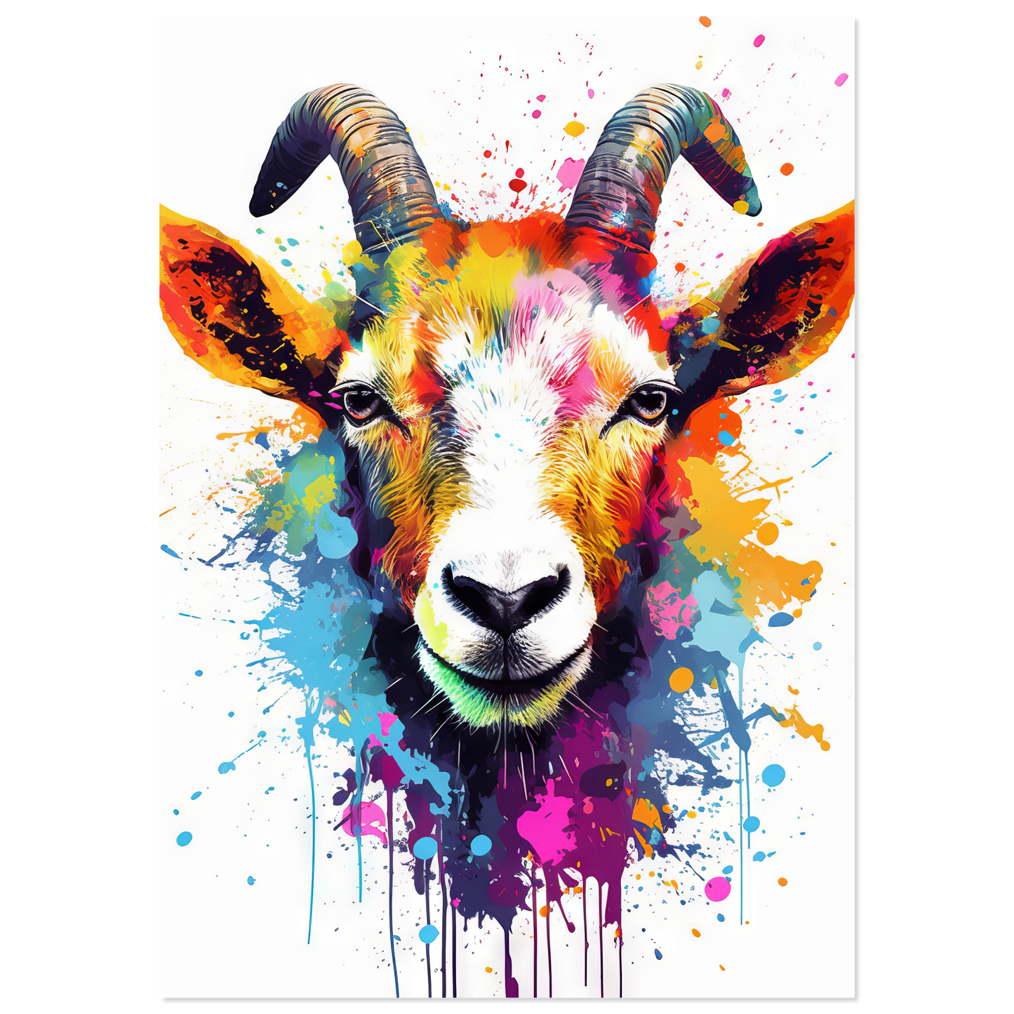 Ziegen Ziege (Pop-Art) (GOAT06)