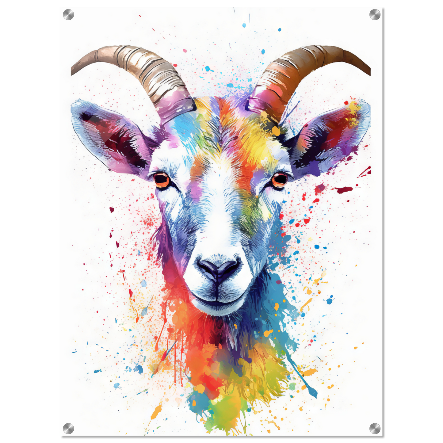 Ziegen Ziege (Pop-Art) (GOAT07)