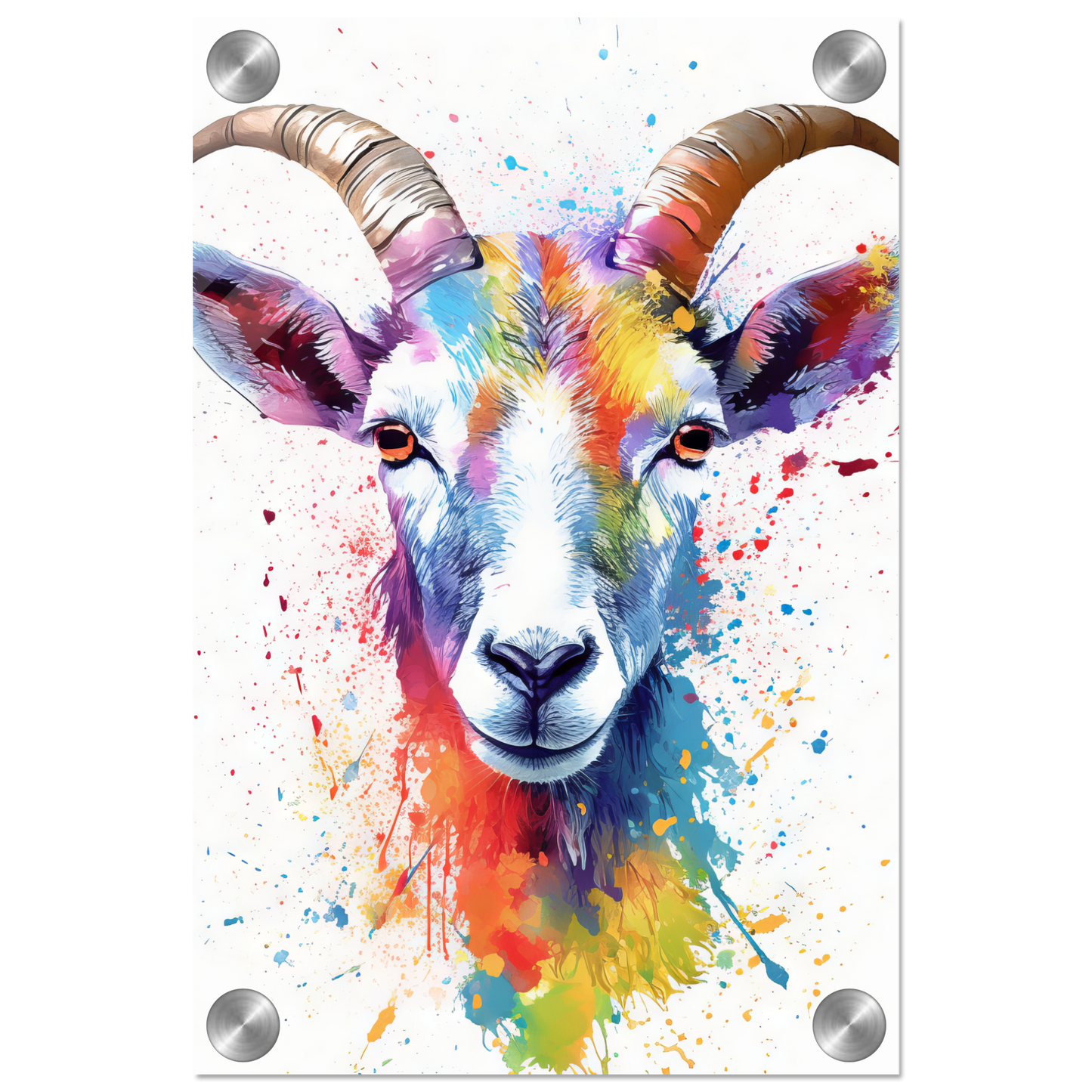 Ziegen Ziege (Pop-Art) (GOAT07)
