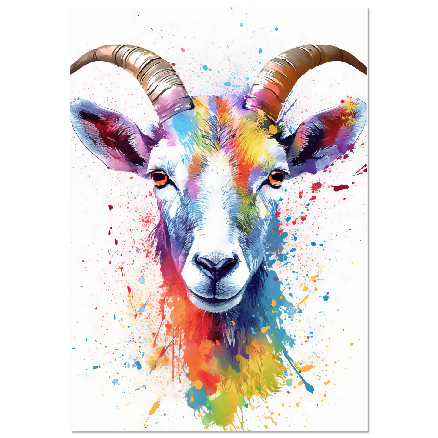 Ziegen Ziege (Pop-Art) (GOAT07)