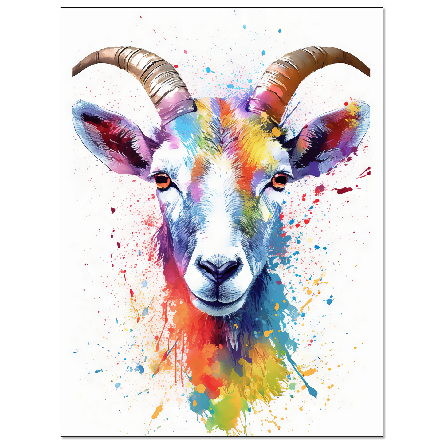Ziegen Ziege (Pop-Art) (GOAT07)