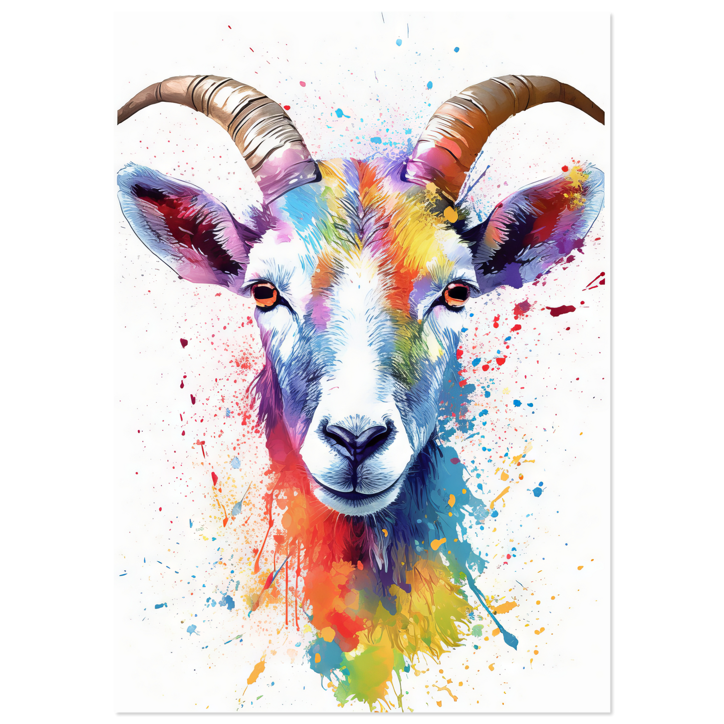 Ziegen Ziege (Pop-Art) (GOAT07)