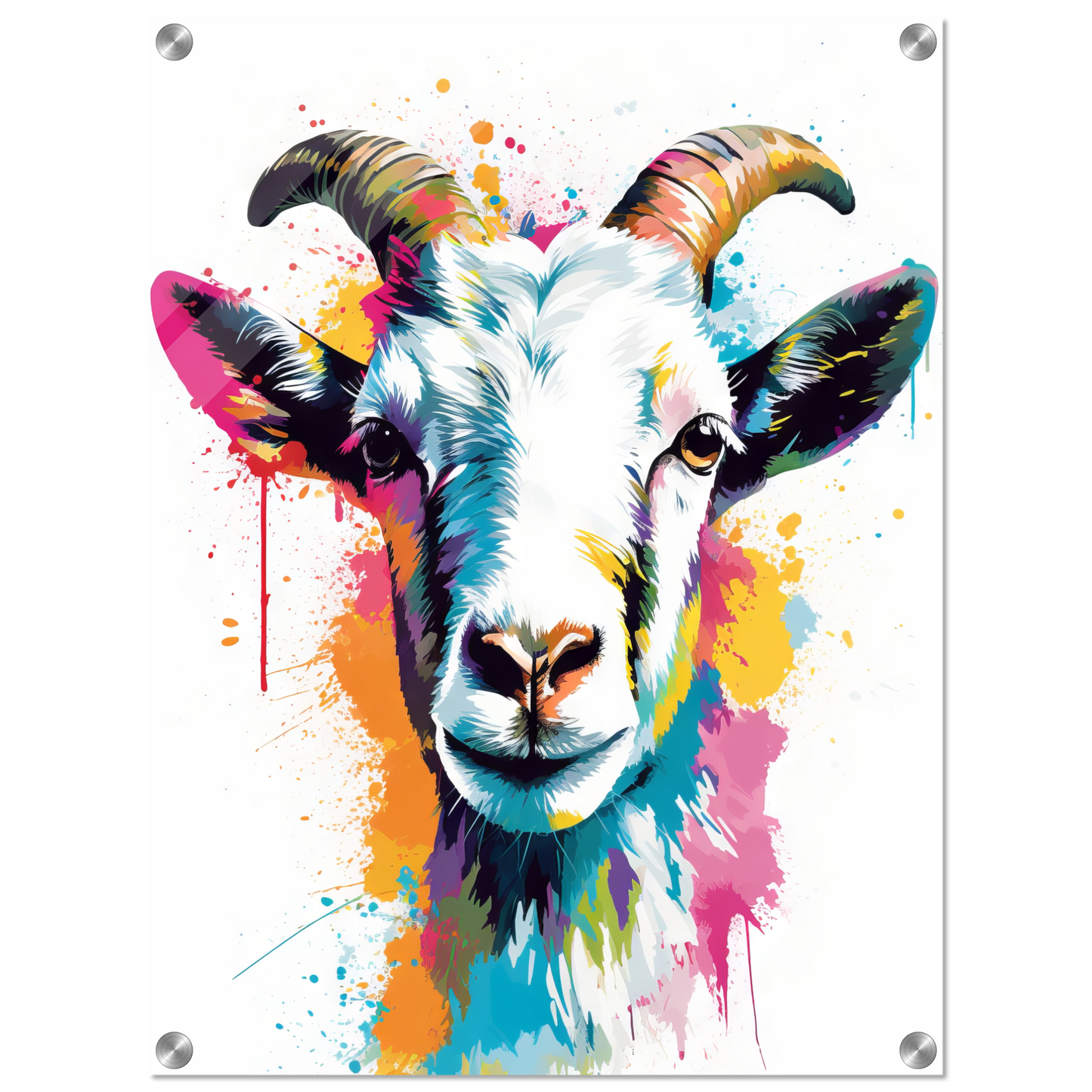 Ziegen Ziege (Pop-Art) (GOAT08)