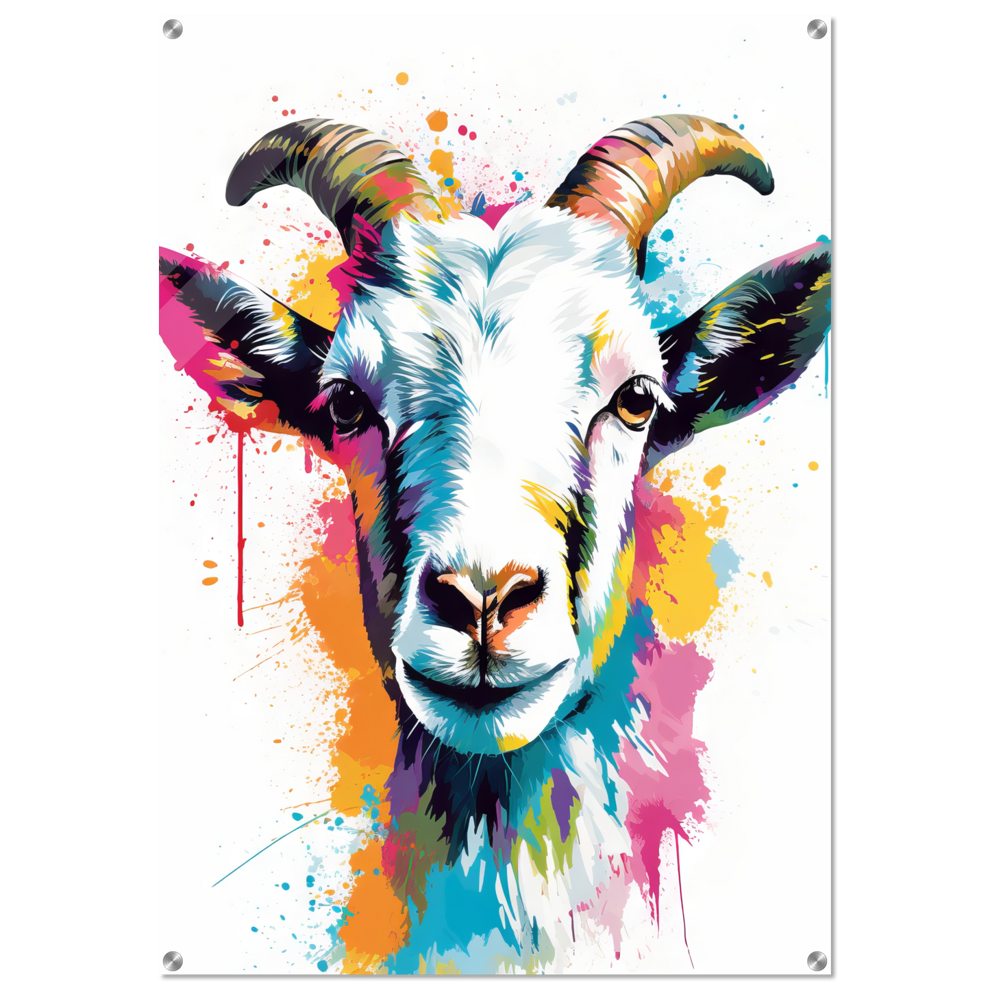 Ziegen Ziege (Pop-Art) (GOAT08)