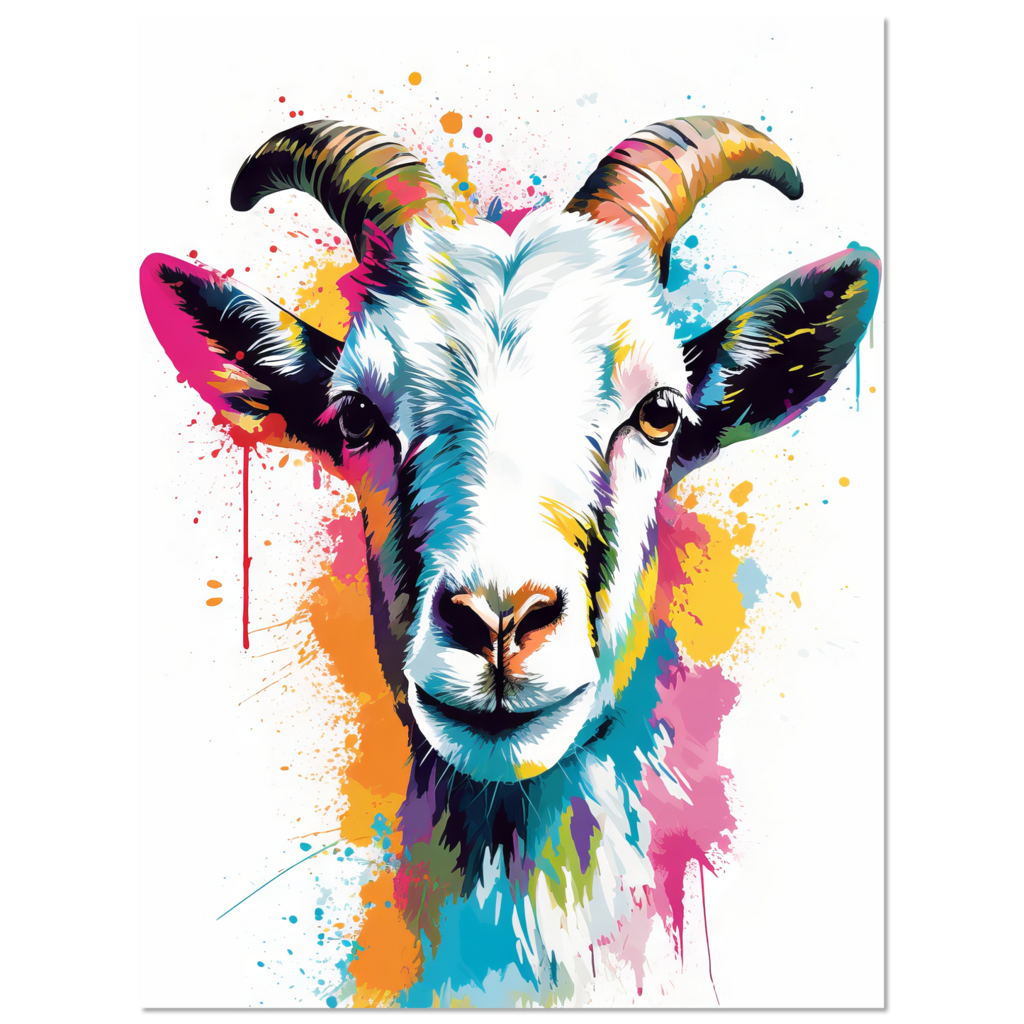 Ziegen Ziege (Pop-Art) (GOAT08)