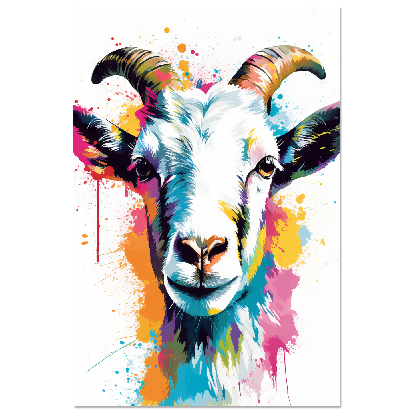 Ziegen Ziege (Pop-Art) (GOAT08)
