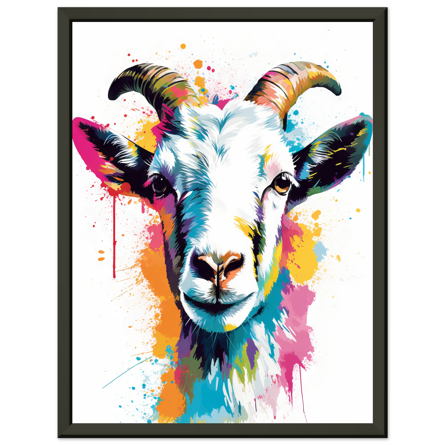 Ziegen Ziege (Pop-Art) (GOAT08)