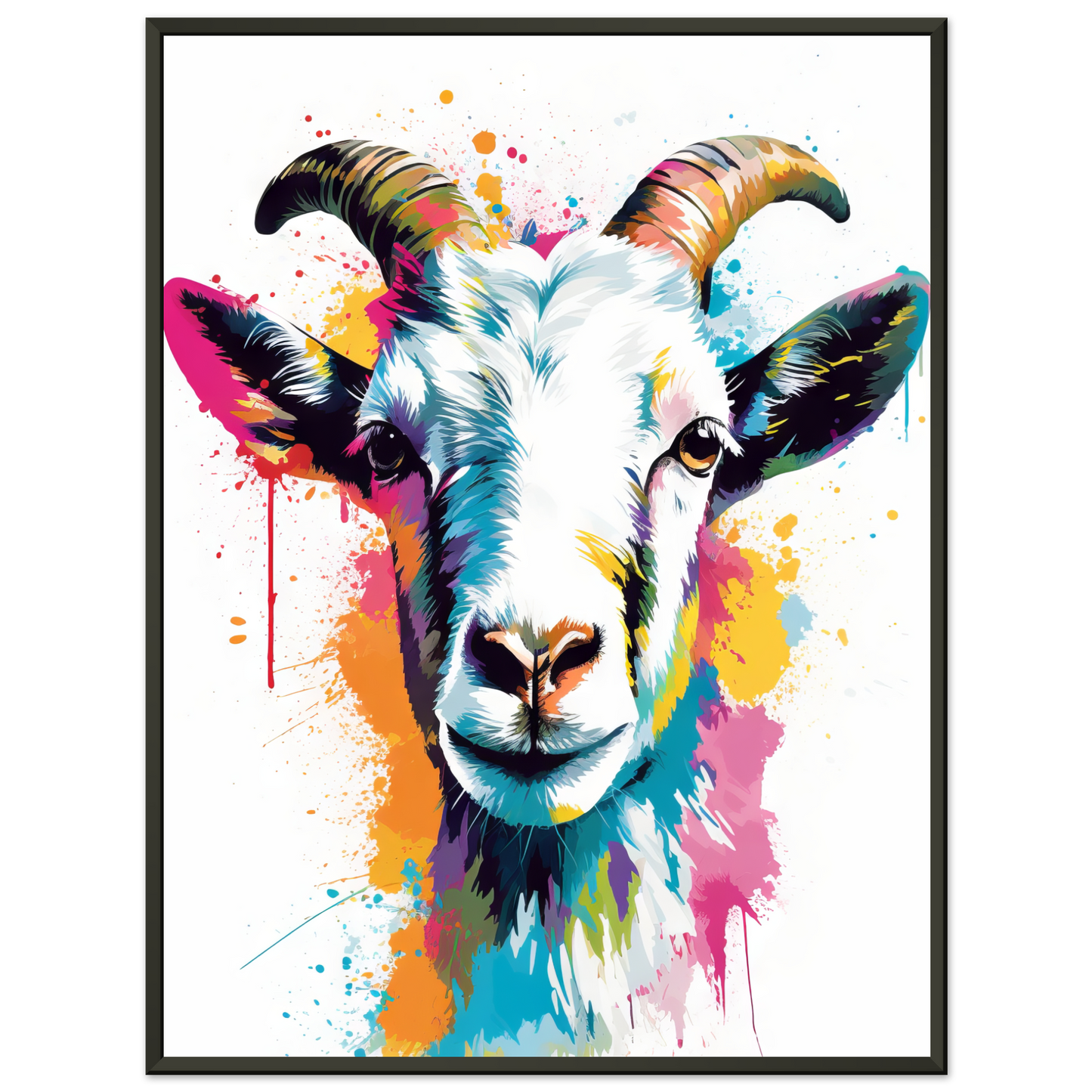 Ziegen Ziege (Pop-Art) (GOAT08)