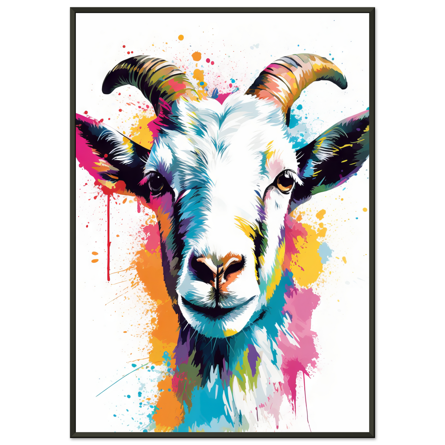 Ziegen Ziege (Pop-Art) (GOAT08)