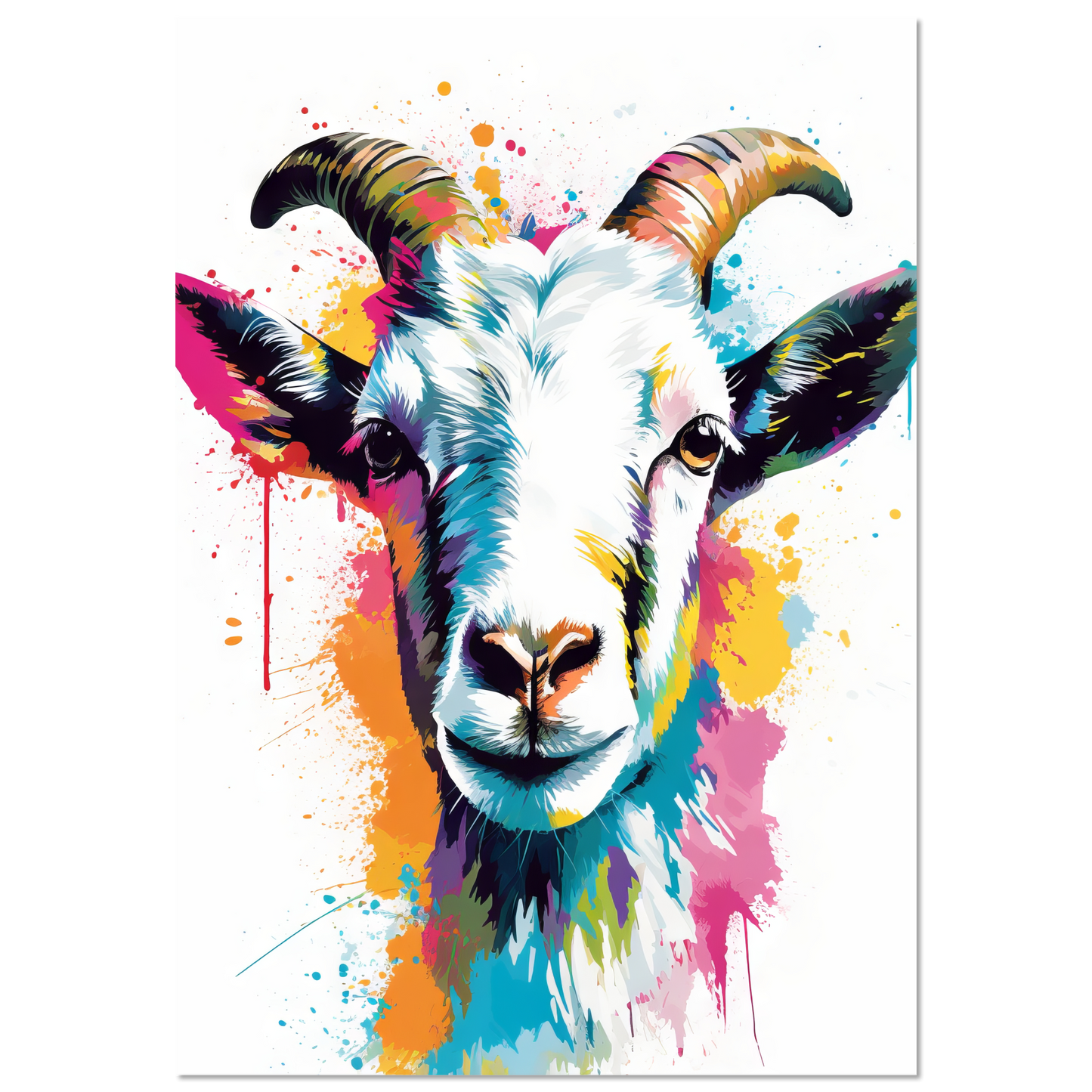 Ziegen Ziege (Pop-Art) (GOAT08)