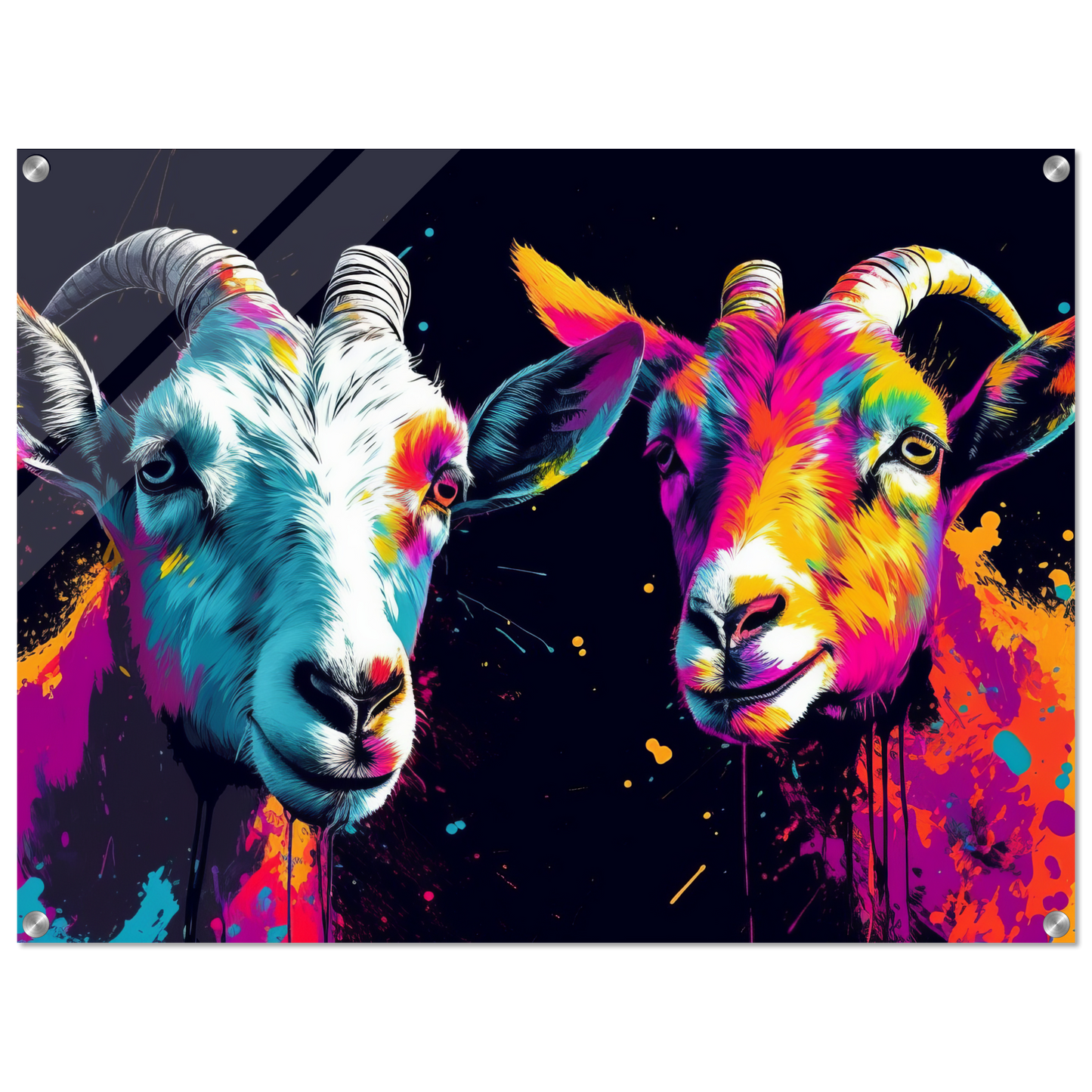 Ziegen Ziege Pop-Art (GOAT09)