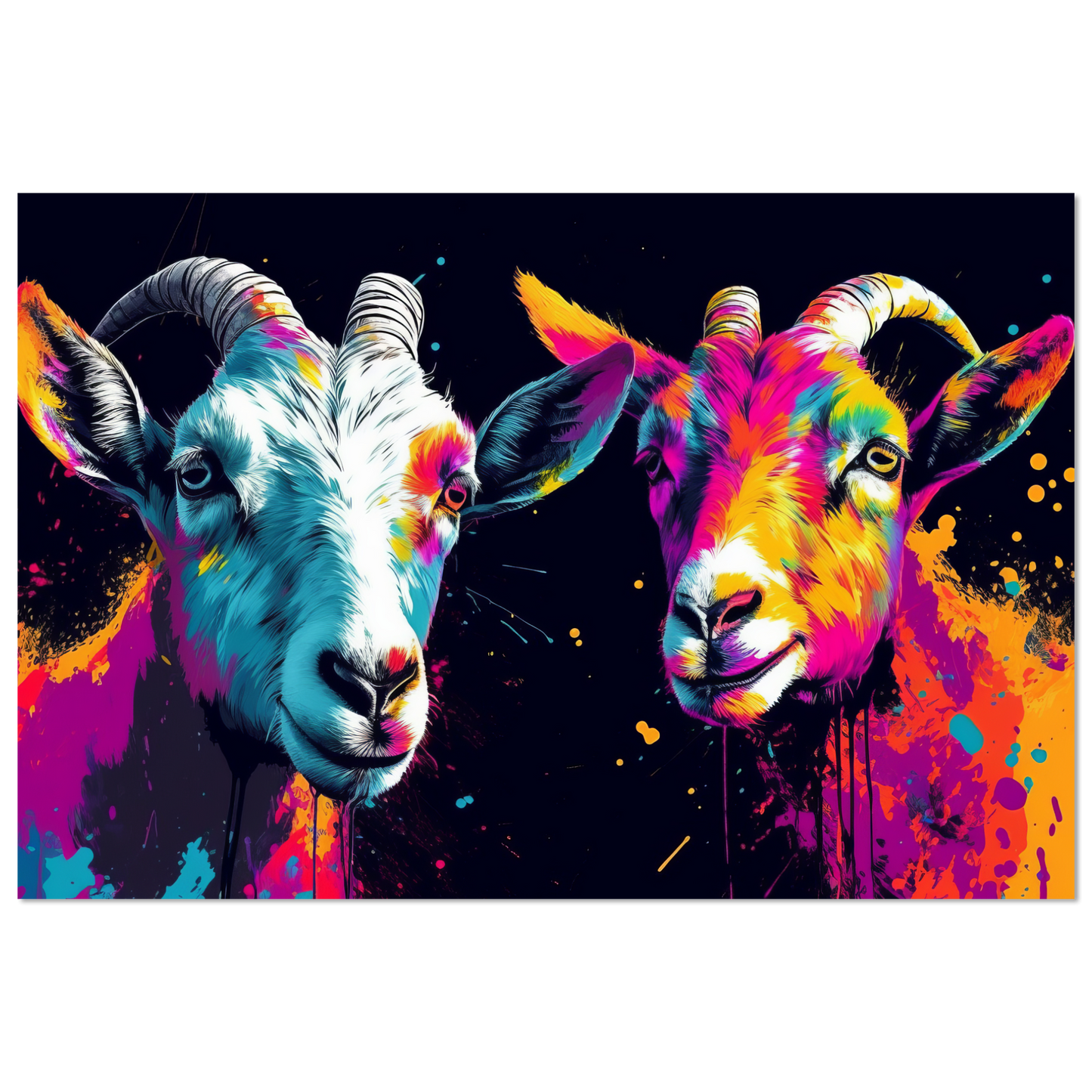Ziegen Ziege Pop-Art (GOAT09)