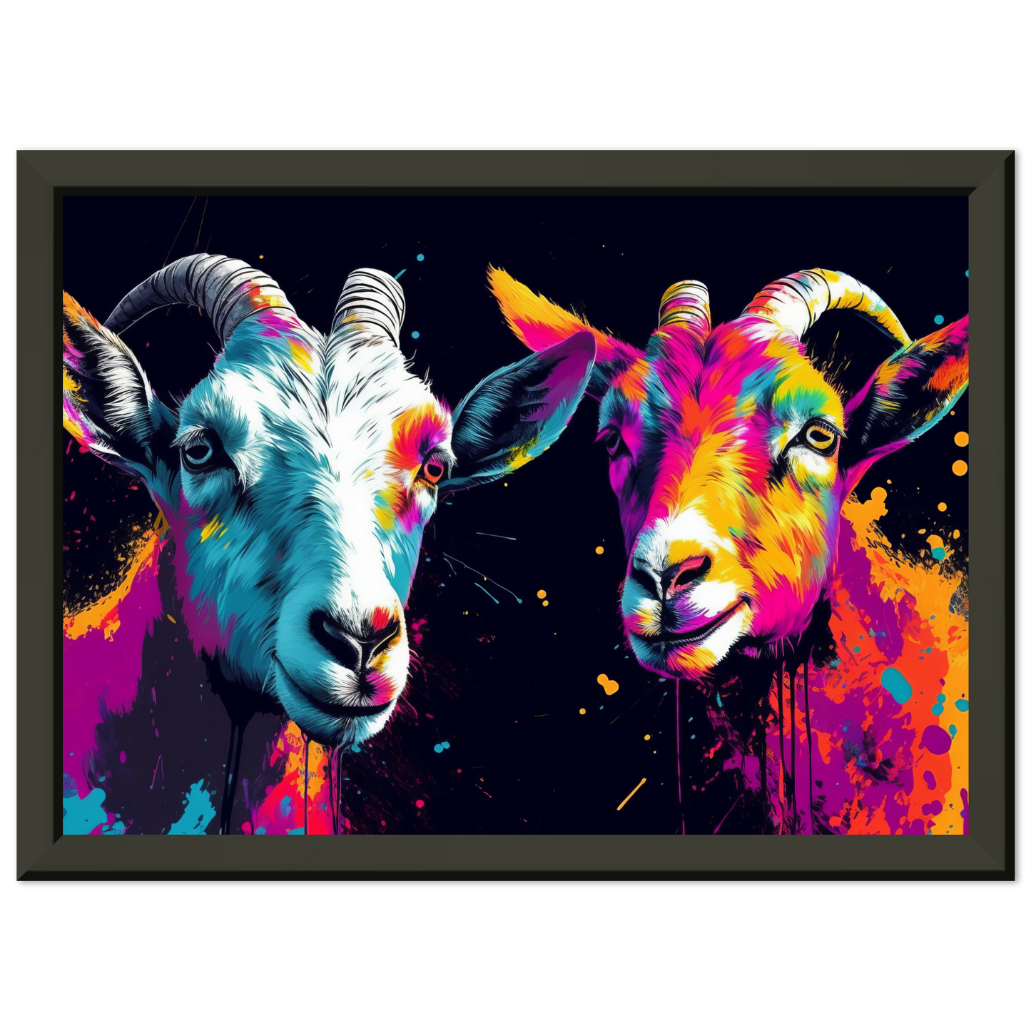 Ziegen Ziege Pop-Art (GOAT09)