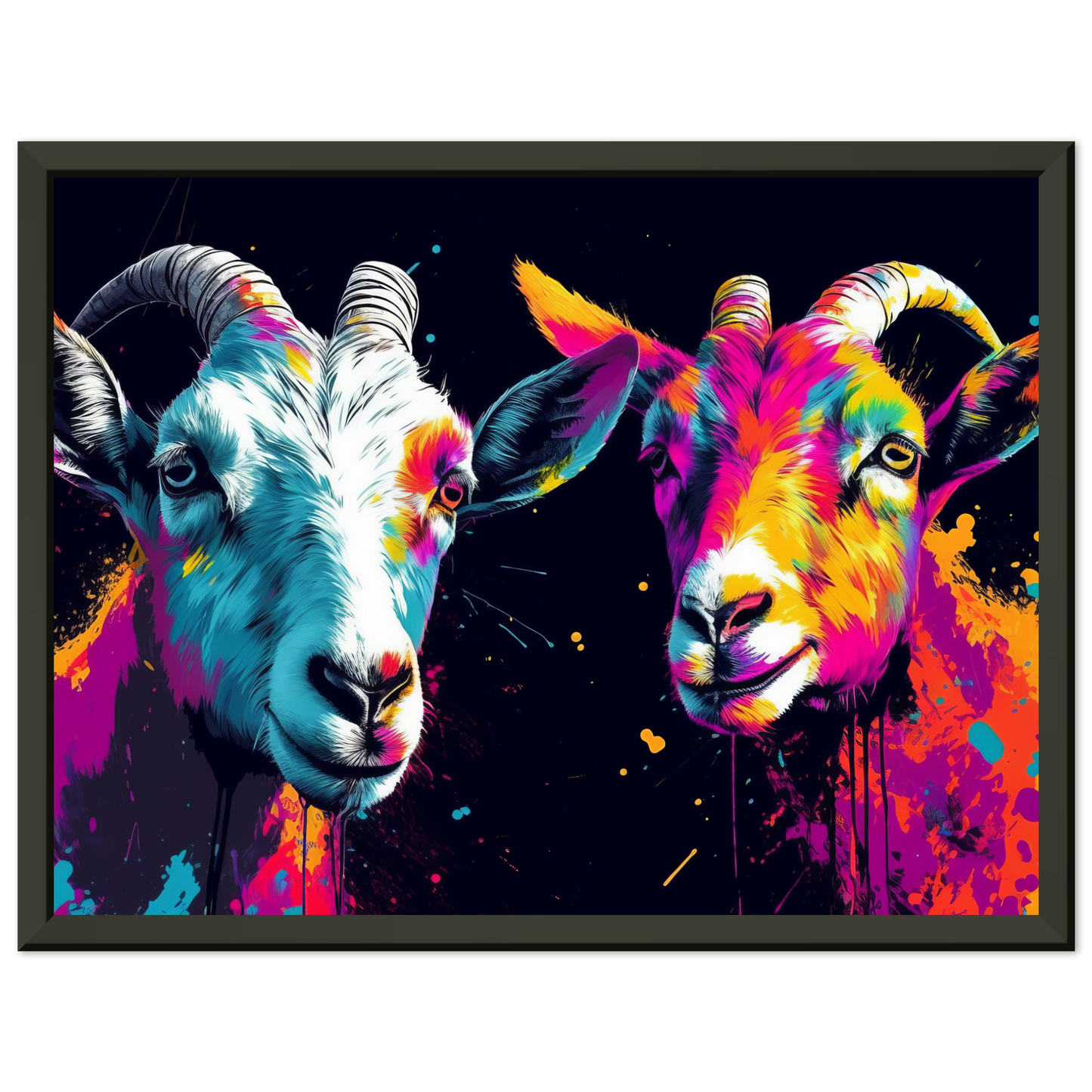 Ziegen Ziege Pop-Art (GOAT09)