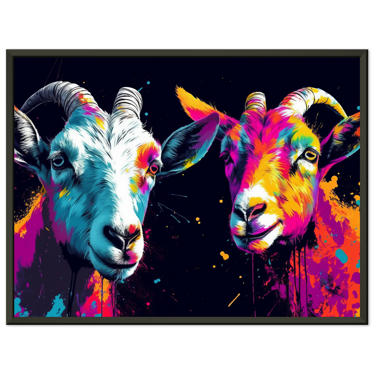 Ziegen Ziege Pop-Art (GOAT09)