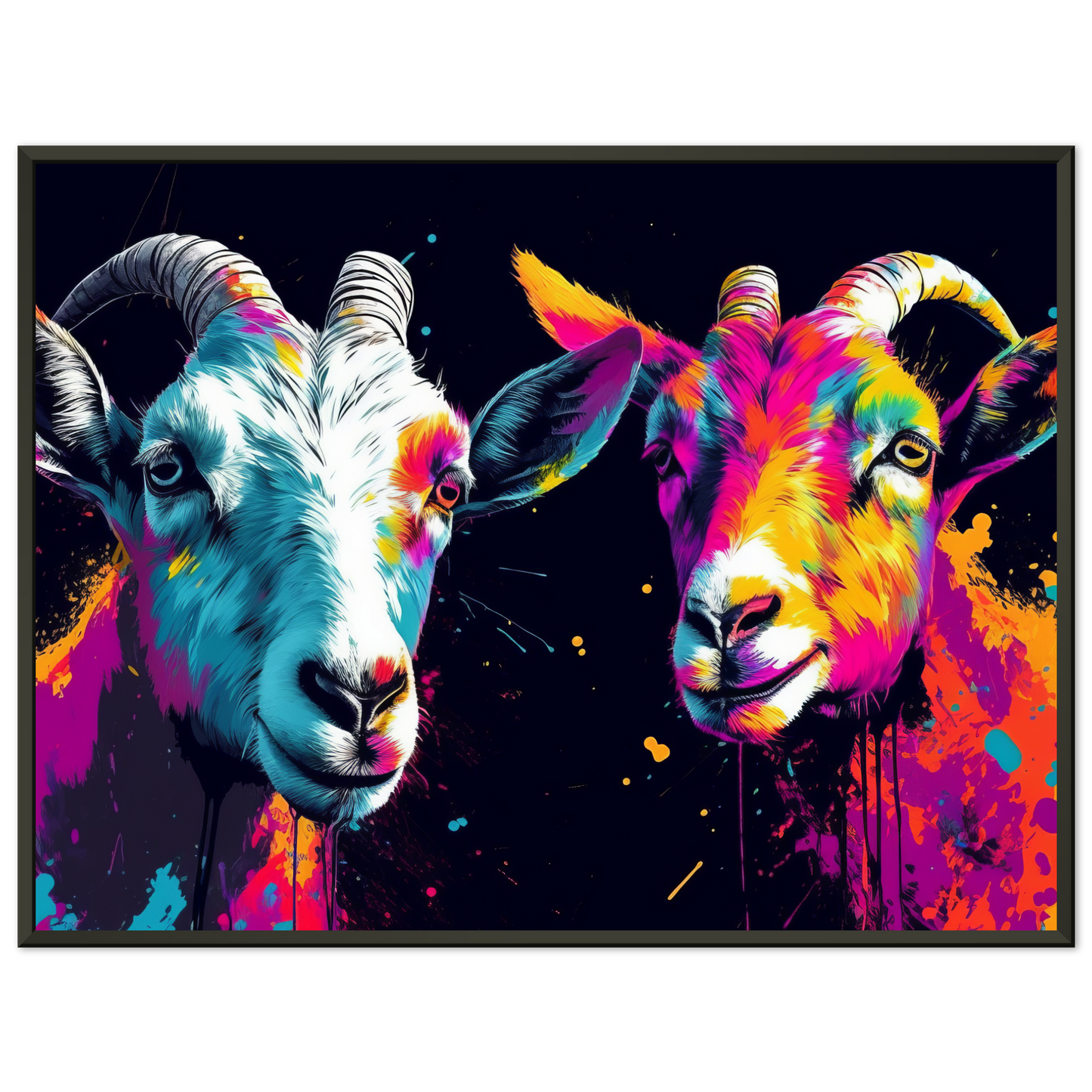 Ziegen Ziege Pop-Art (GOAT09)