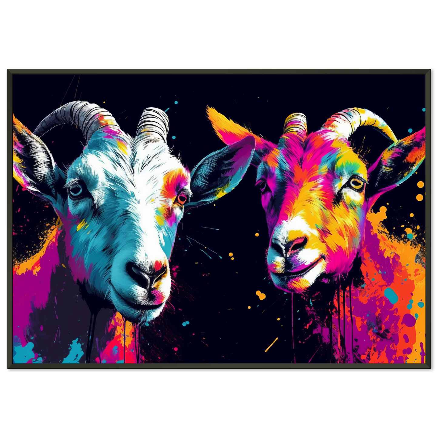 Ziegen Ziege Pop-Art (GOAT09)