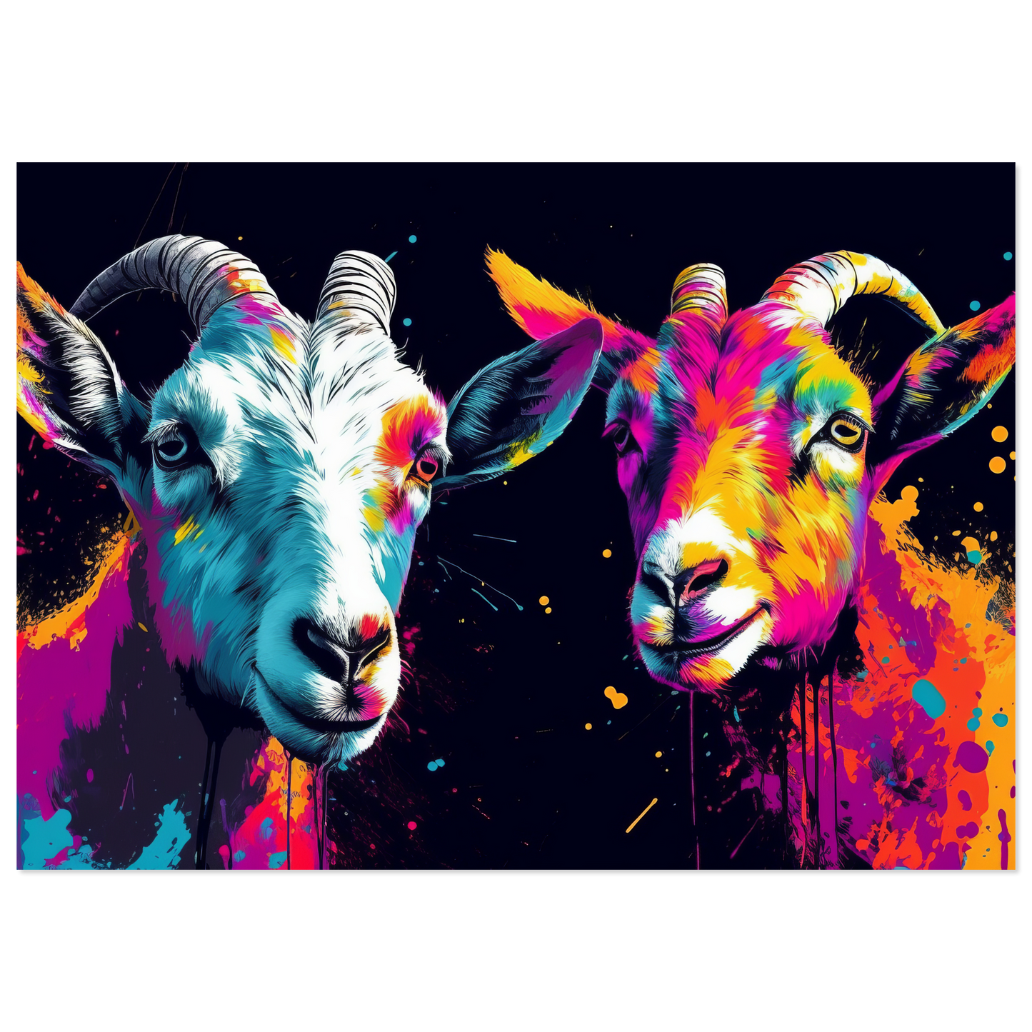 Ziegen Ziege Pop-Art (GOAT09)