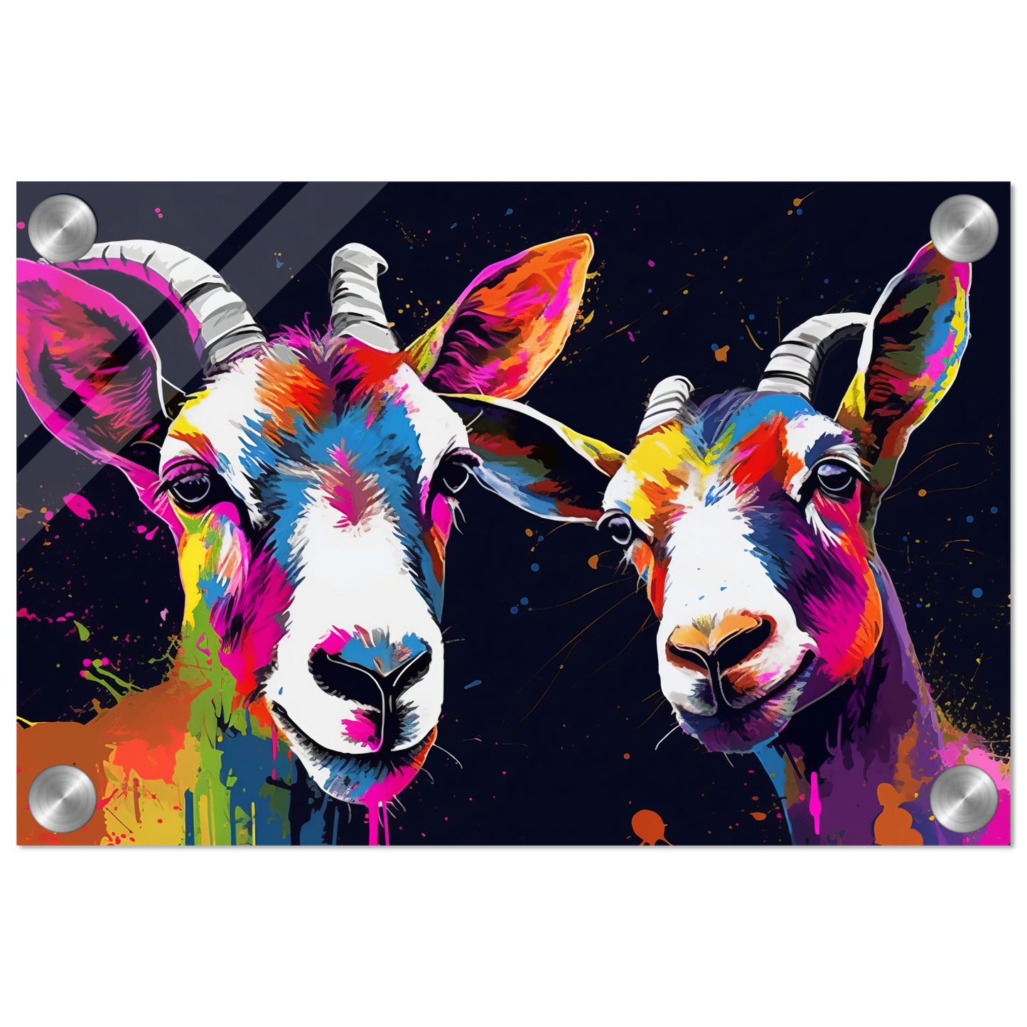 Ziegen Ziege Pop-Art (GOAT10)