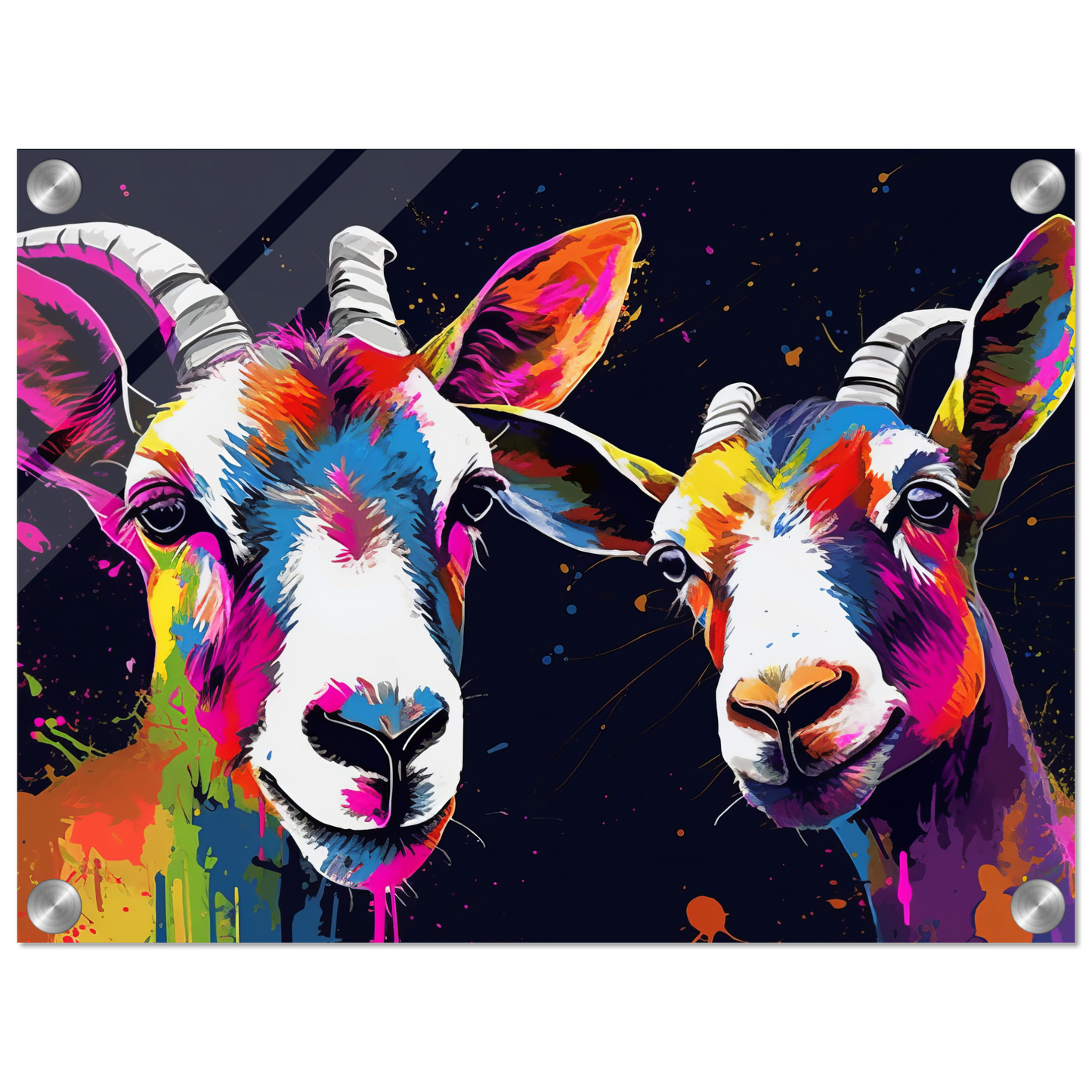 Ziegen Ziege Pop-Art (GOAT10)