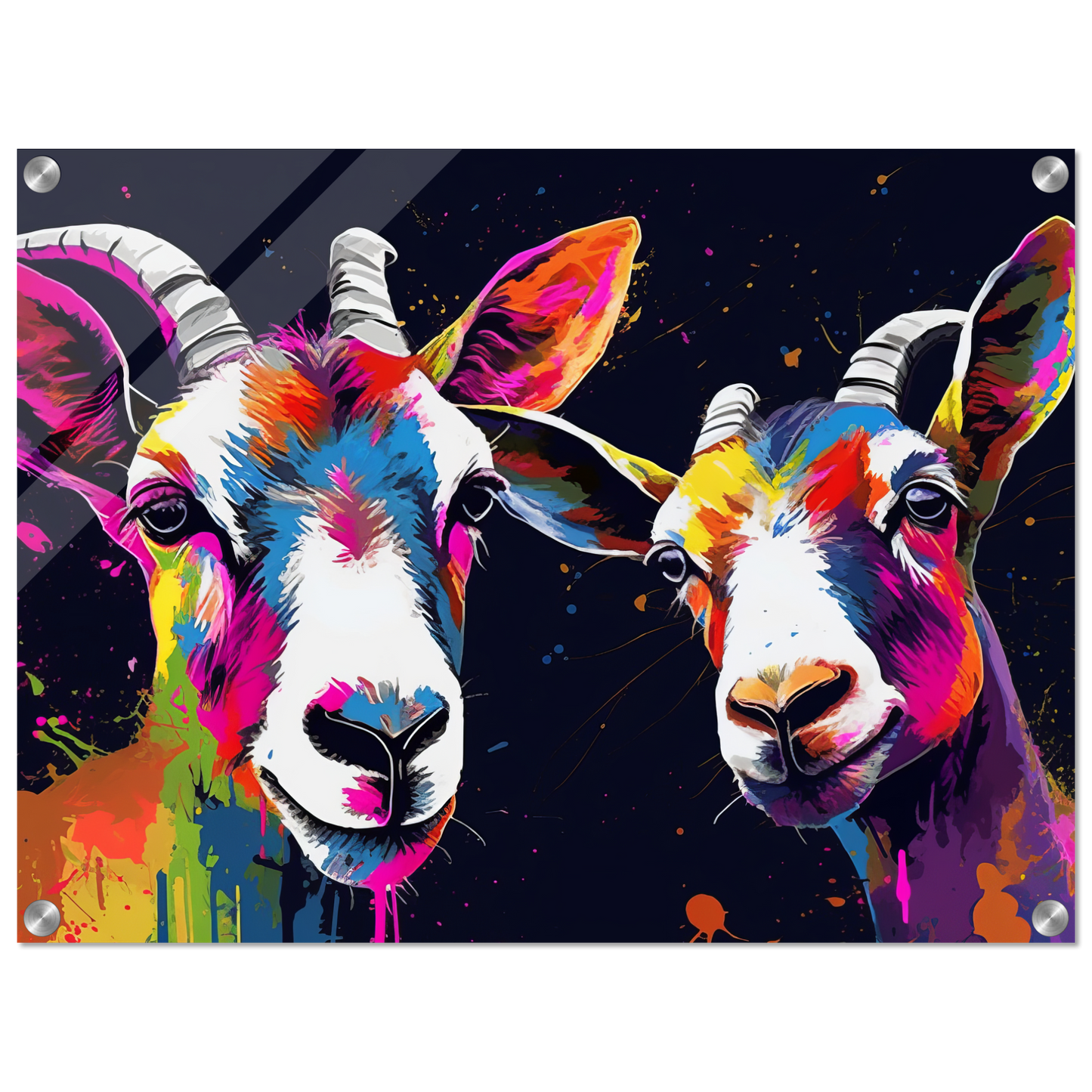 Ziegen Ziege Pop-Art (GOAT10)