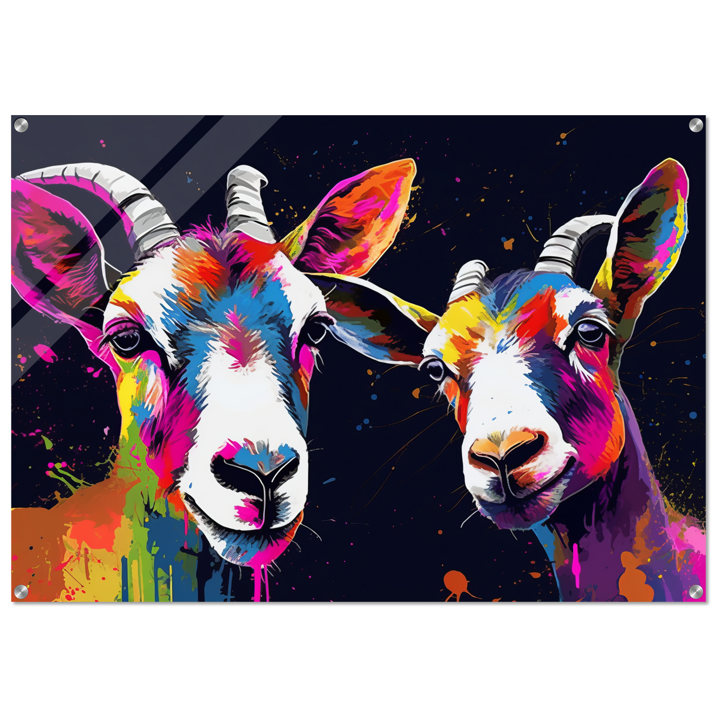Ziegen Ziege Pop-Art (GOAT10)