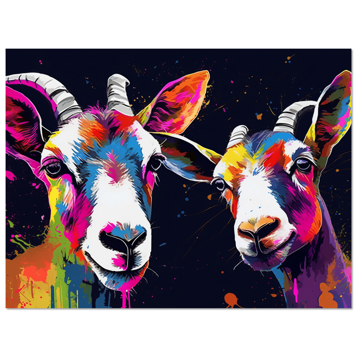 Ziegen Ziege Pop-Art (GOAT10)