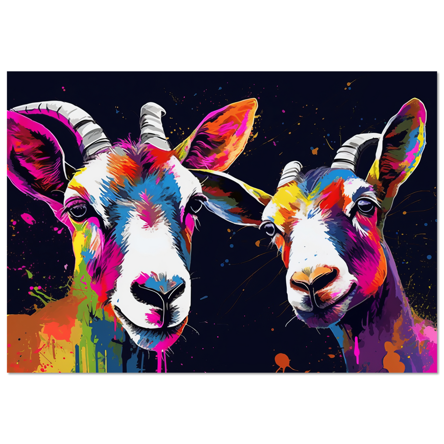 Ziegen Ziege Pop-Art (GOAT10)