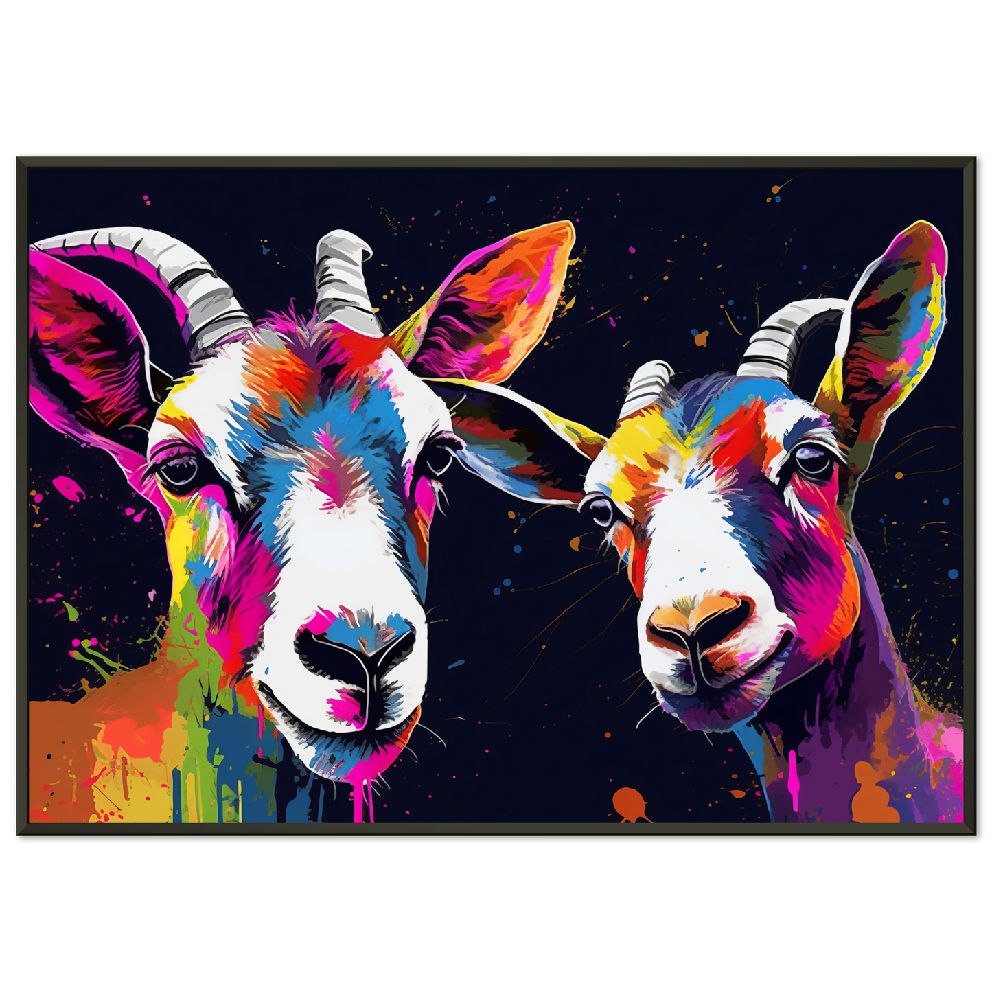 Ziegen Ziege Pop-Art (GOAT10)