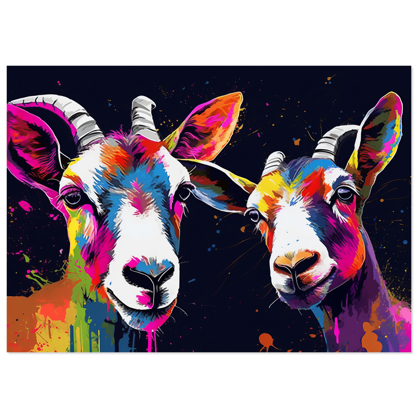 Ziegen Ziege Pop-Art (GOAT10)