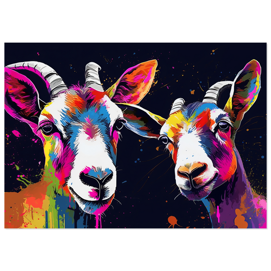 Goats goat pop art (GOAT10)