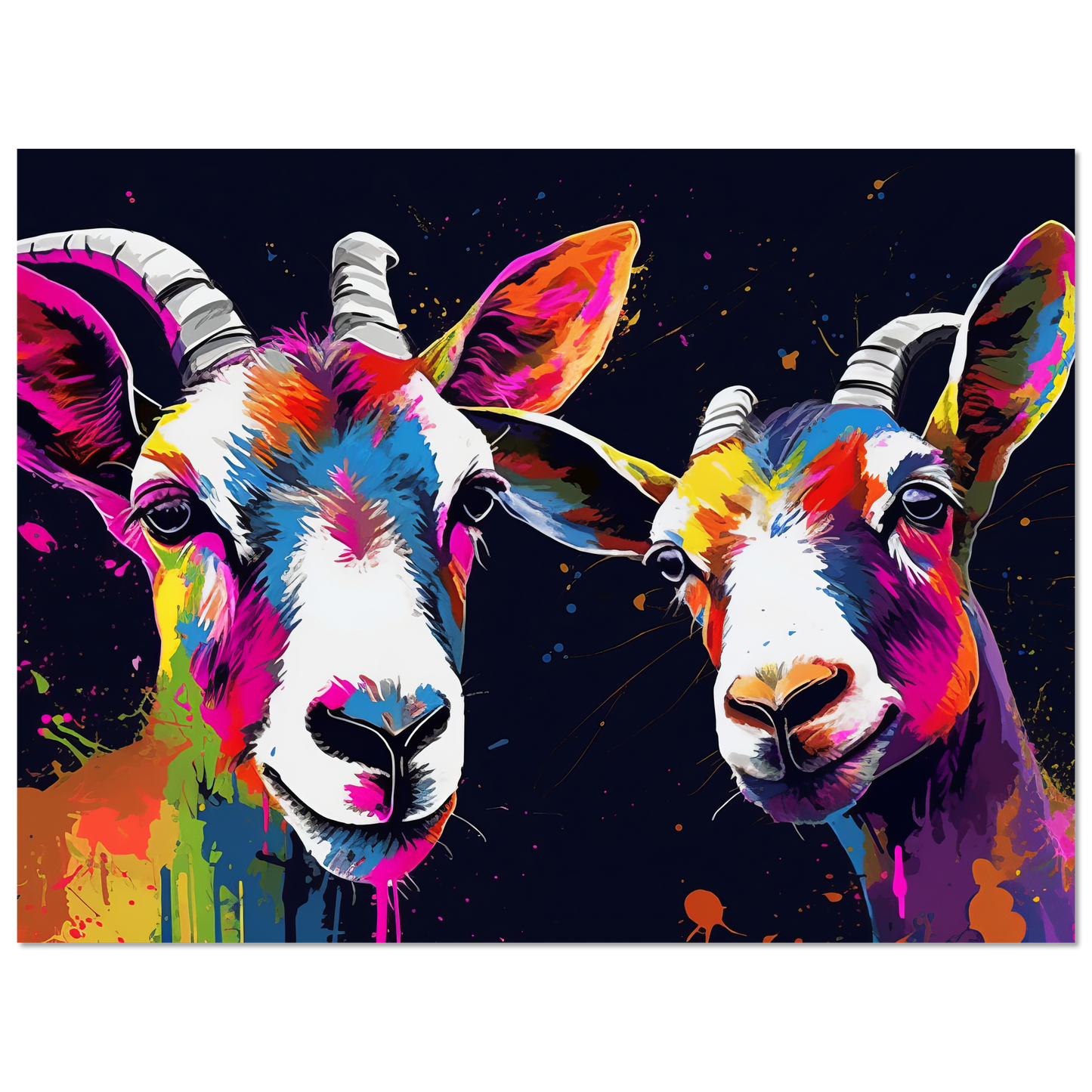 Ziegen Ziege Pop-Art (GOAT10)