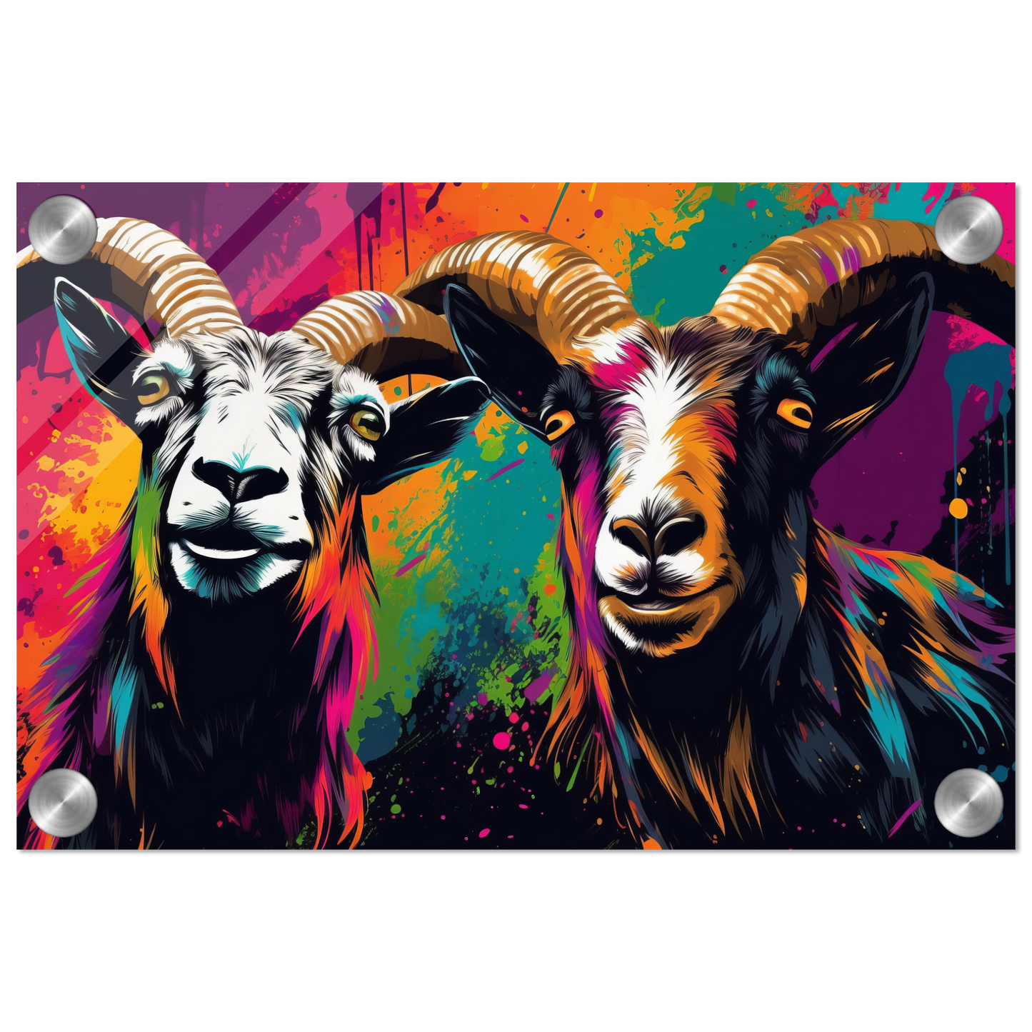 Goats goat pop art (GOAT11)