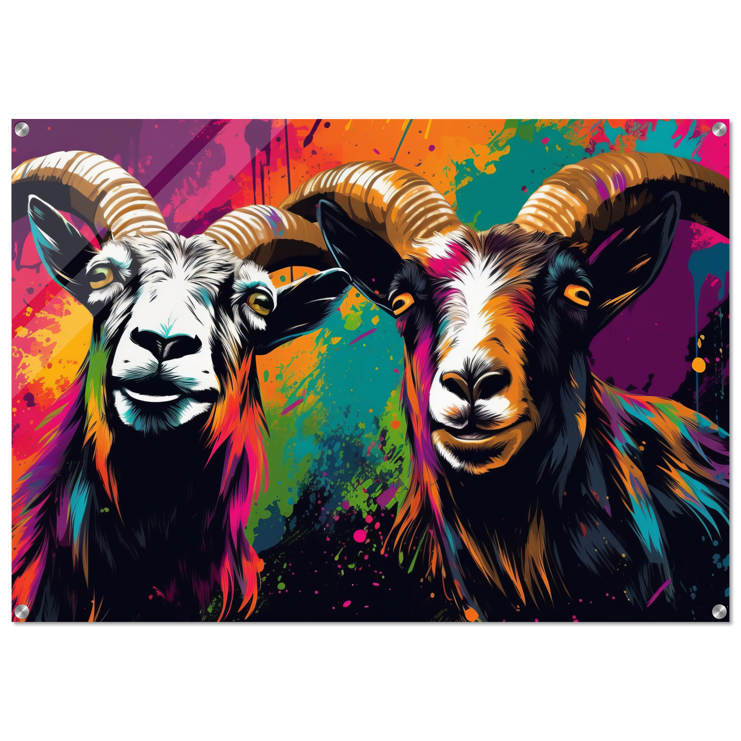 Goats goat pop art (GOAT11)
