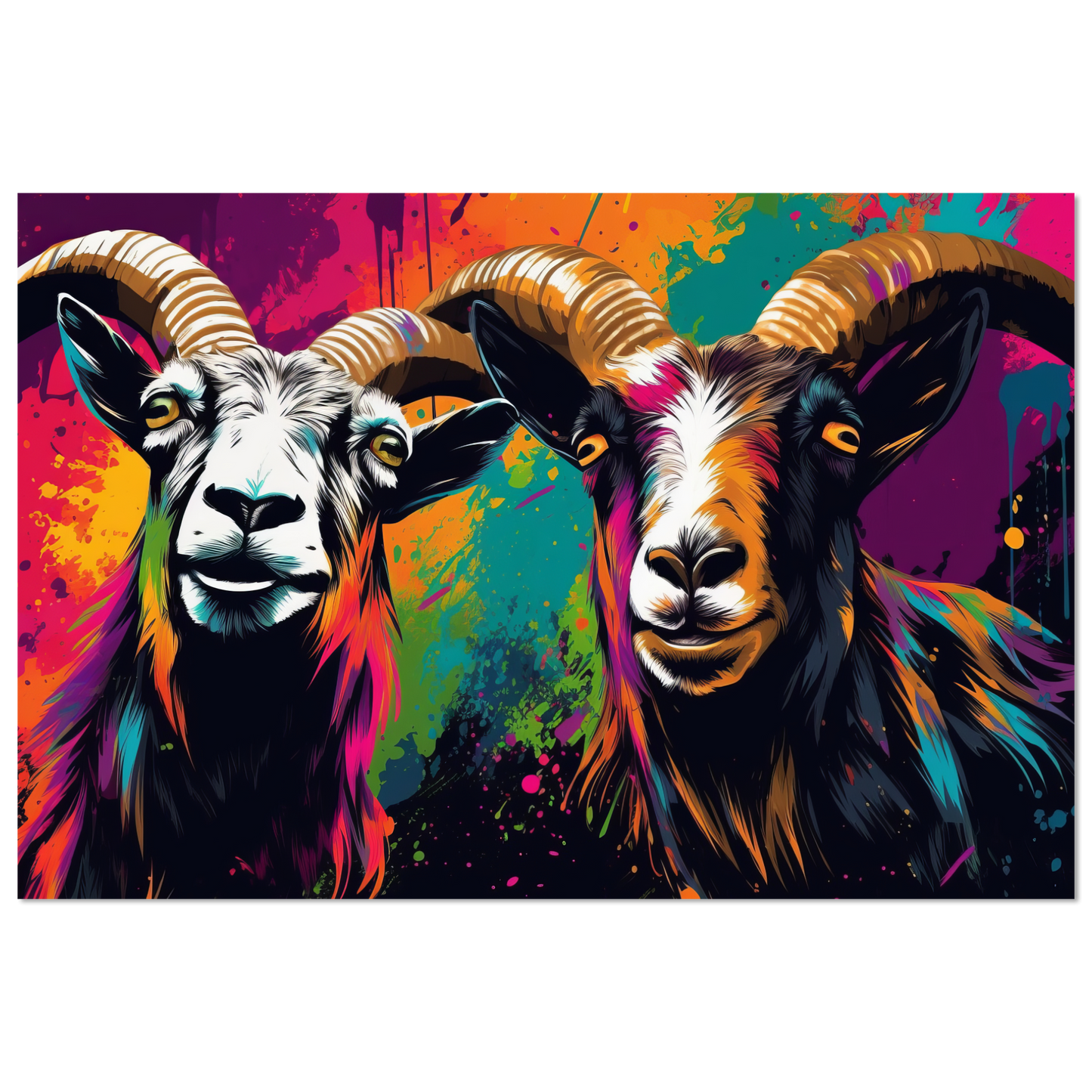 Goats goat pop art (GOAT11)