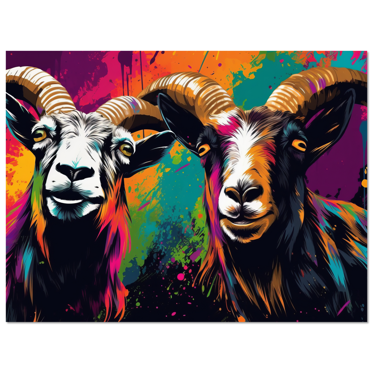 Goats goat pop art (GOAT11)