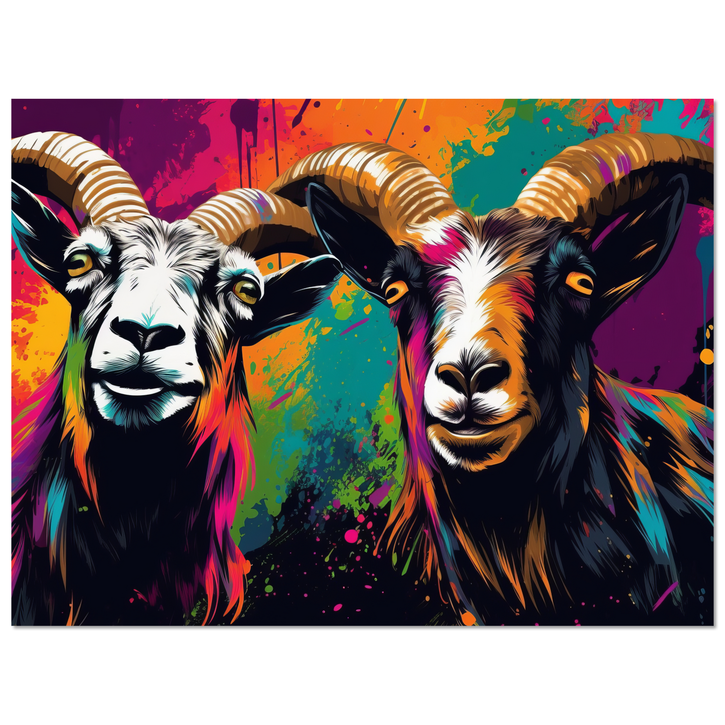 Goats goat pop art (GOAT11)
