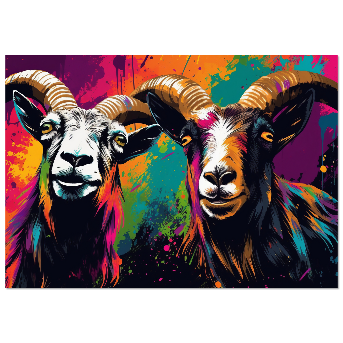 Goats goat pop art (GOAT11)