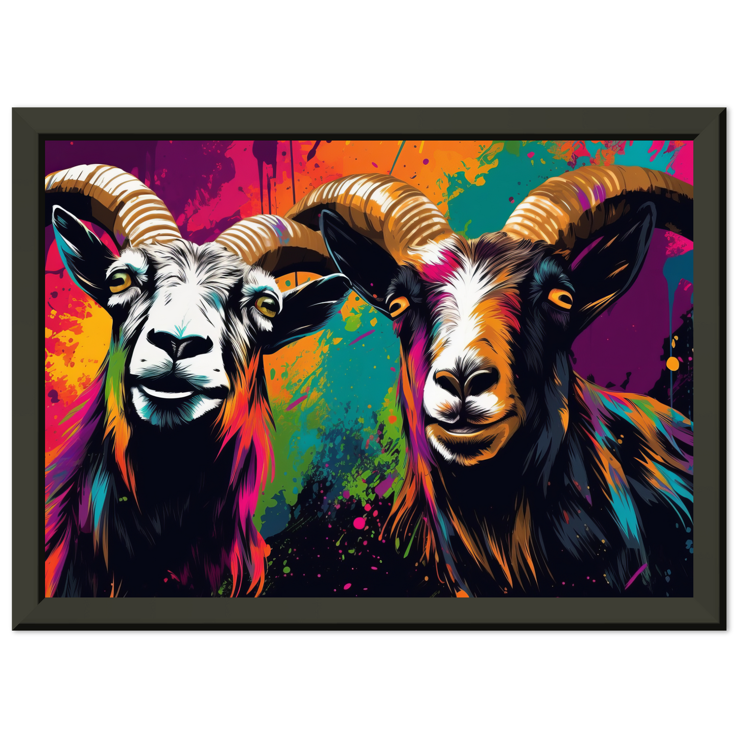 Goats goat pop art (GOAT11)
