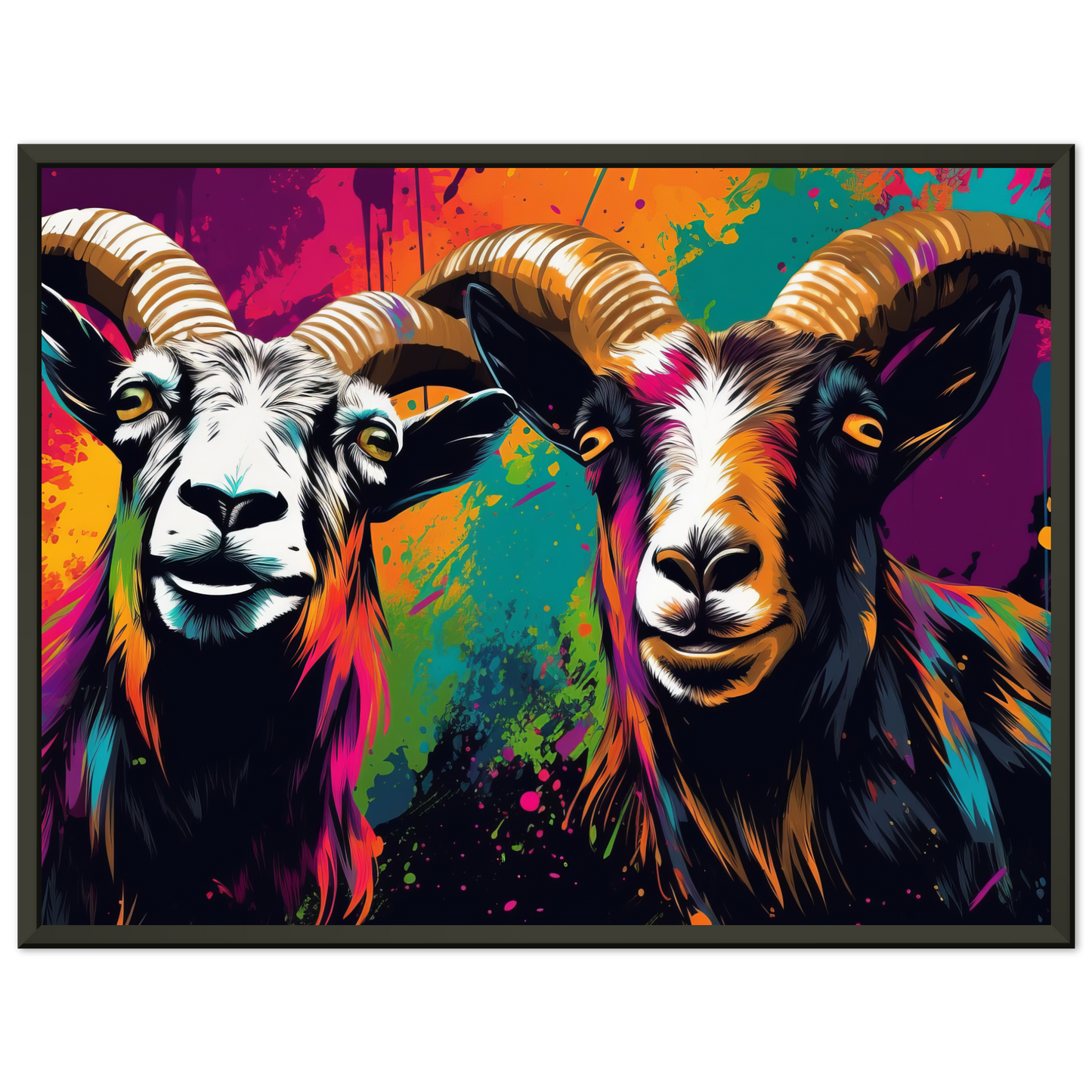 Goats goat pop art (GOAT11)