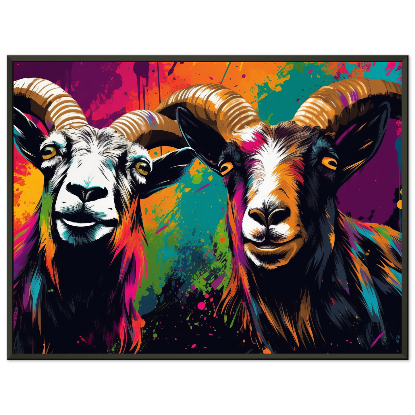 Goats goat pop art (GOAT11)