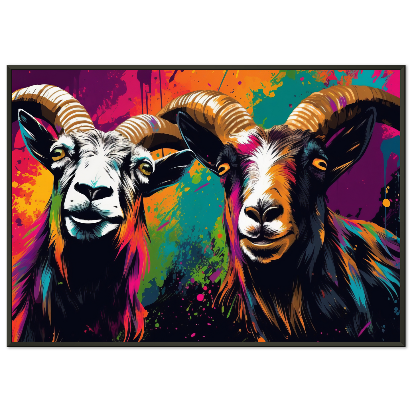 Goats goat pop art (GOAT11)