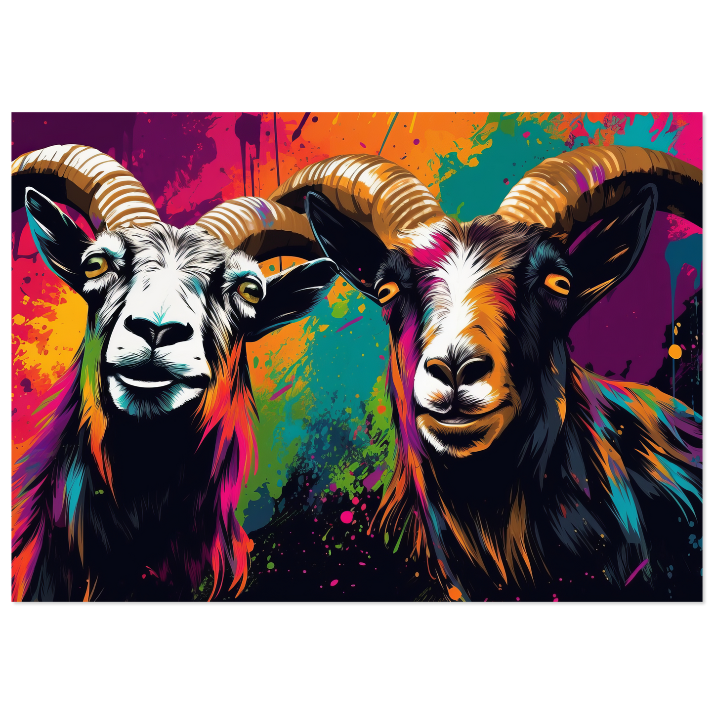 Goats goat pop art (GOAT11)