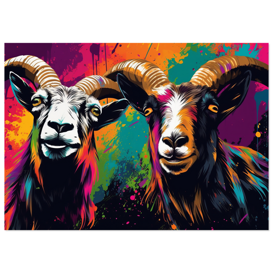 Goats goat pop art (GOAT11)