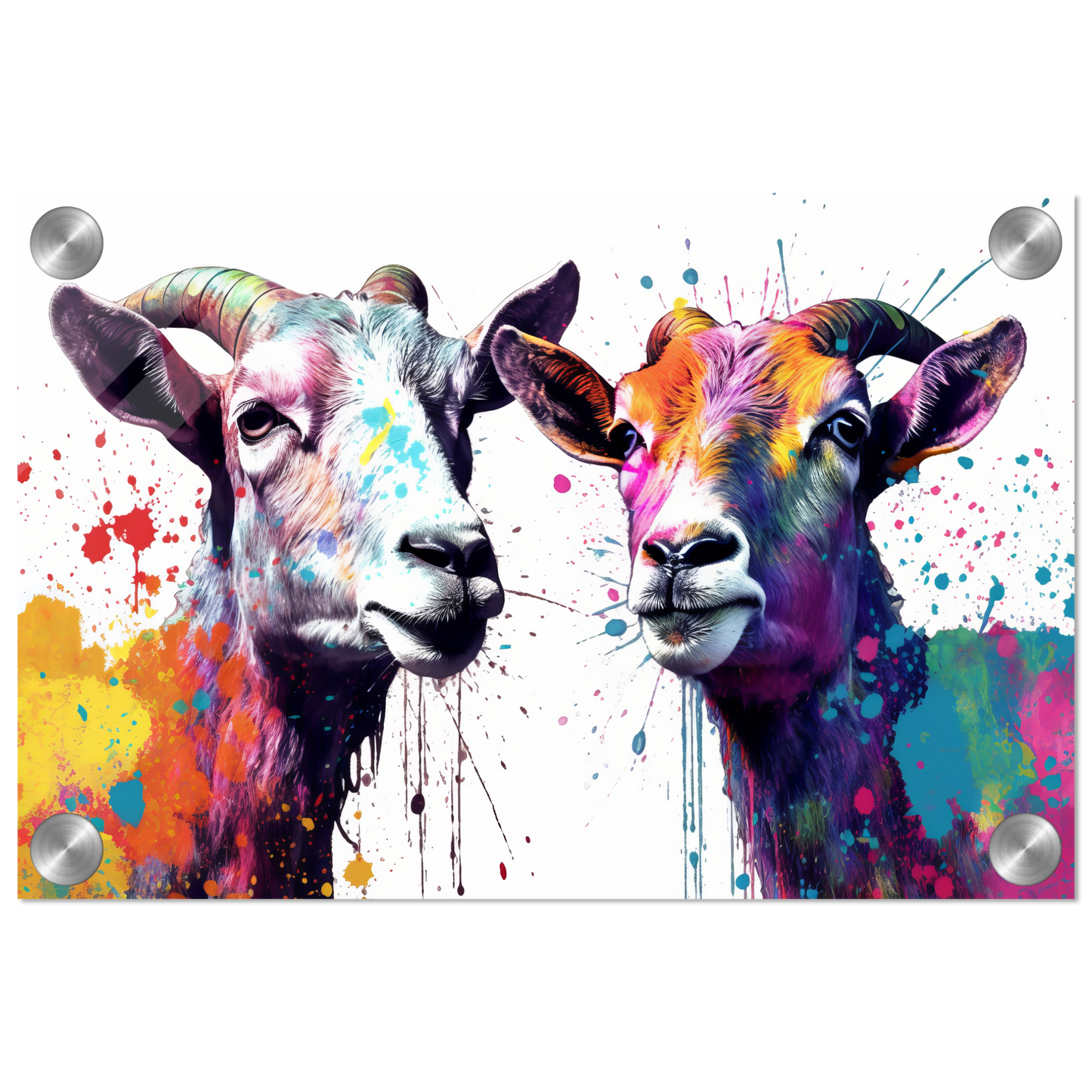 Ziegen Ziege Pop-Art (GOAT13)