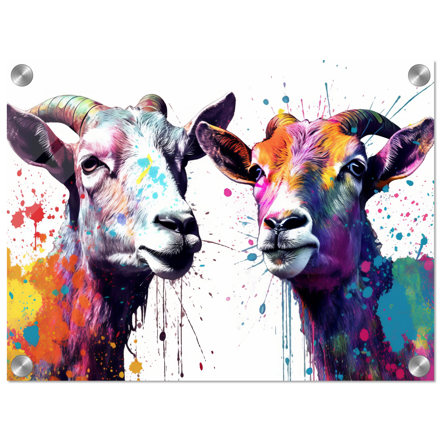 Ziegen Ziege Pop-Art (GOAT13)