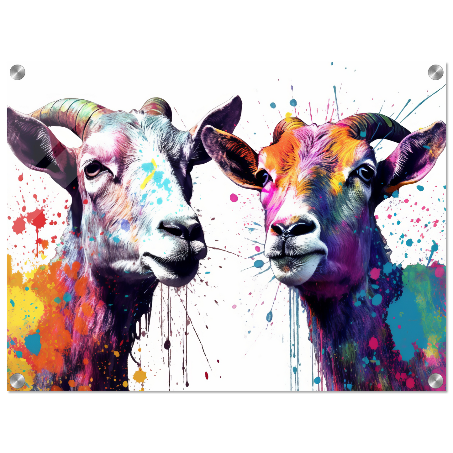 Ziegen Ziege Pop-Art (GOAT13)