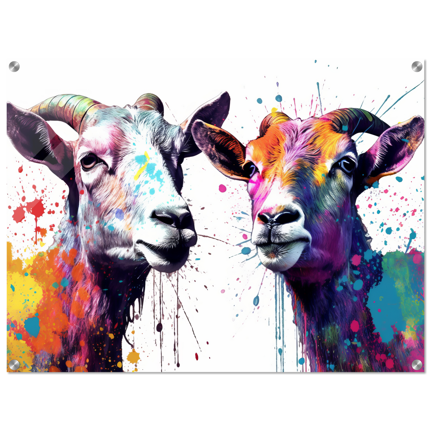 Ziegen Ziege Pop-Art (GOAT13)