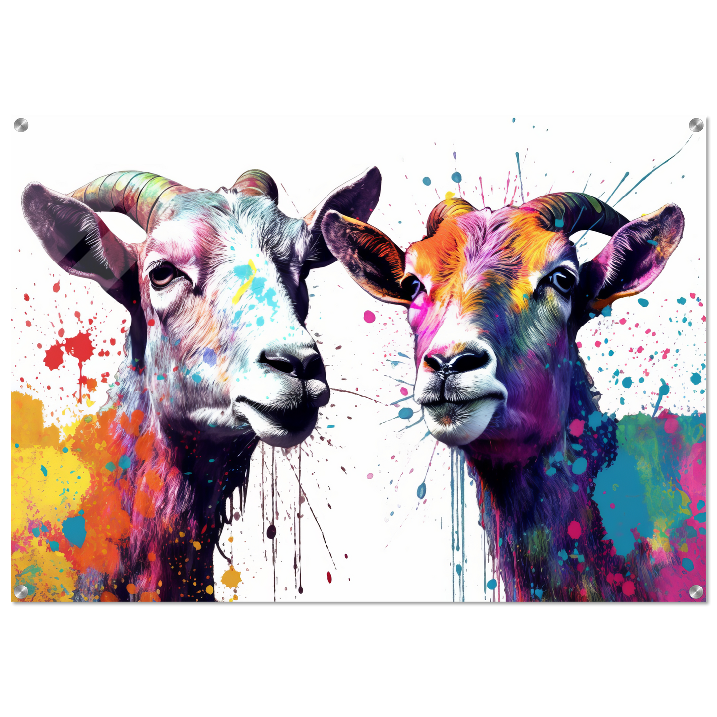 Ziegen Ziege Pop-Art (GOAT13)