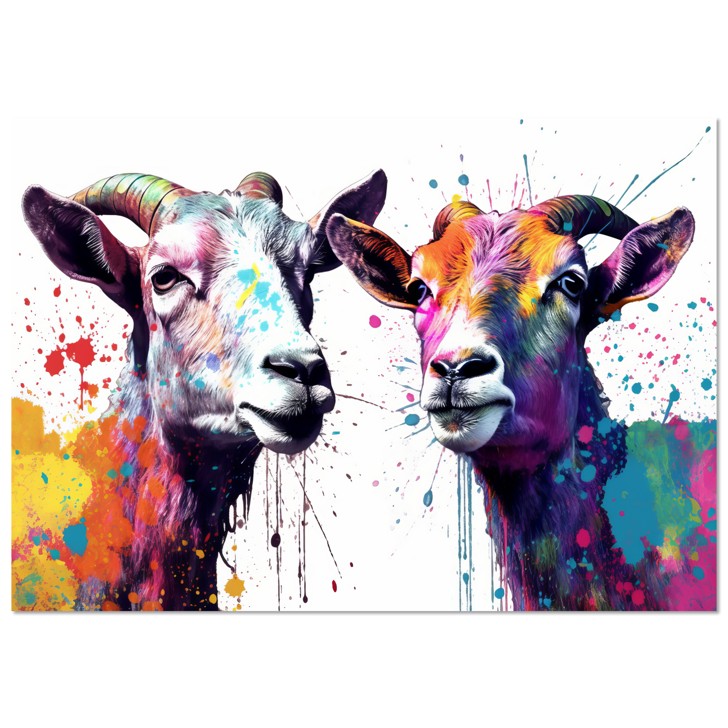 Ziegen Ziege Pop-Art (GOAT13)